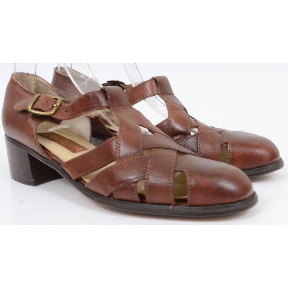 iPanema Fine Leather Dark Brown Fisherman Women's 8.5M‎ Preppy Loafer Shoes